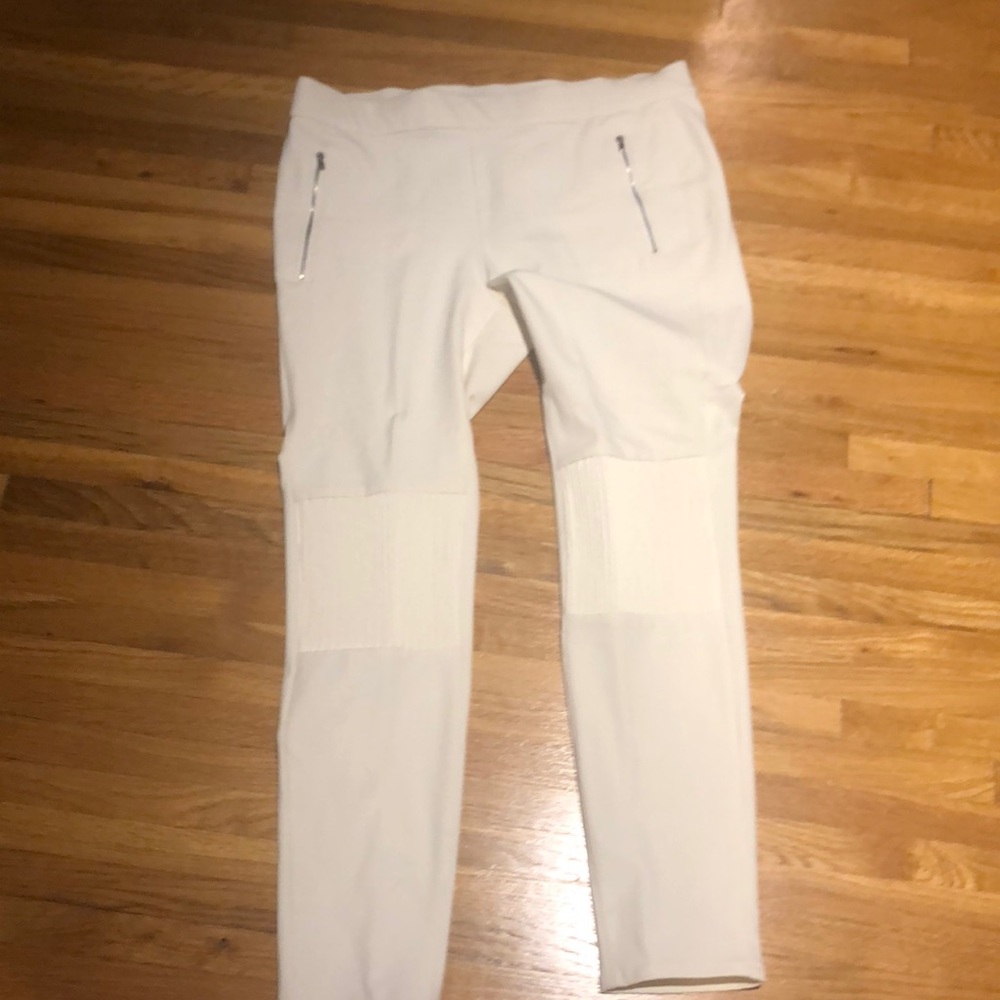 White stretch Zara riding like pant